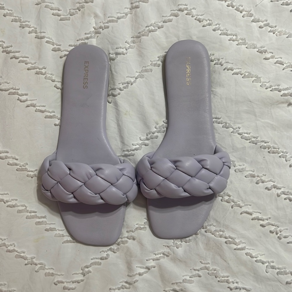 Lilac Braided One Strap Sandals